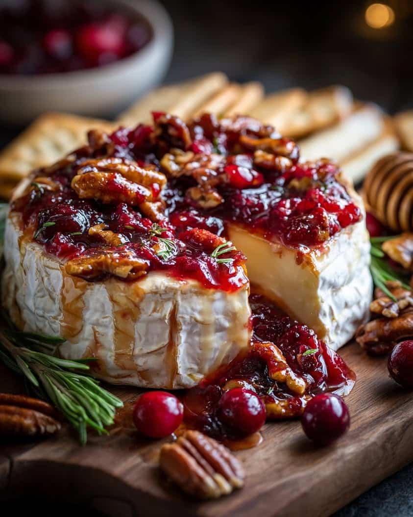 cranberry pecan baked brie
