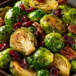 cranberry pecan brussels sprouts