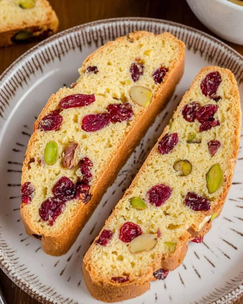 cranberry pistachio biscotti