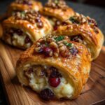 cranberry walnut baked brie rolls 1