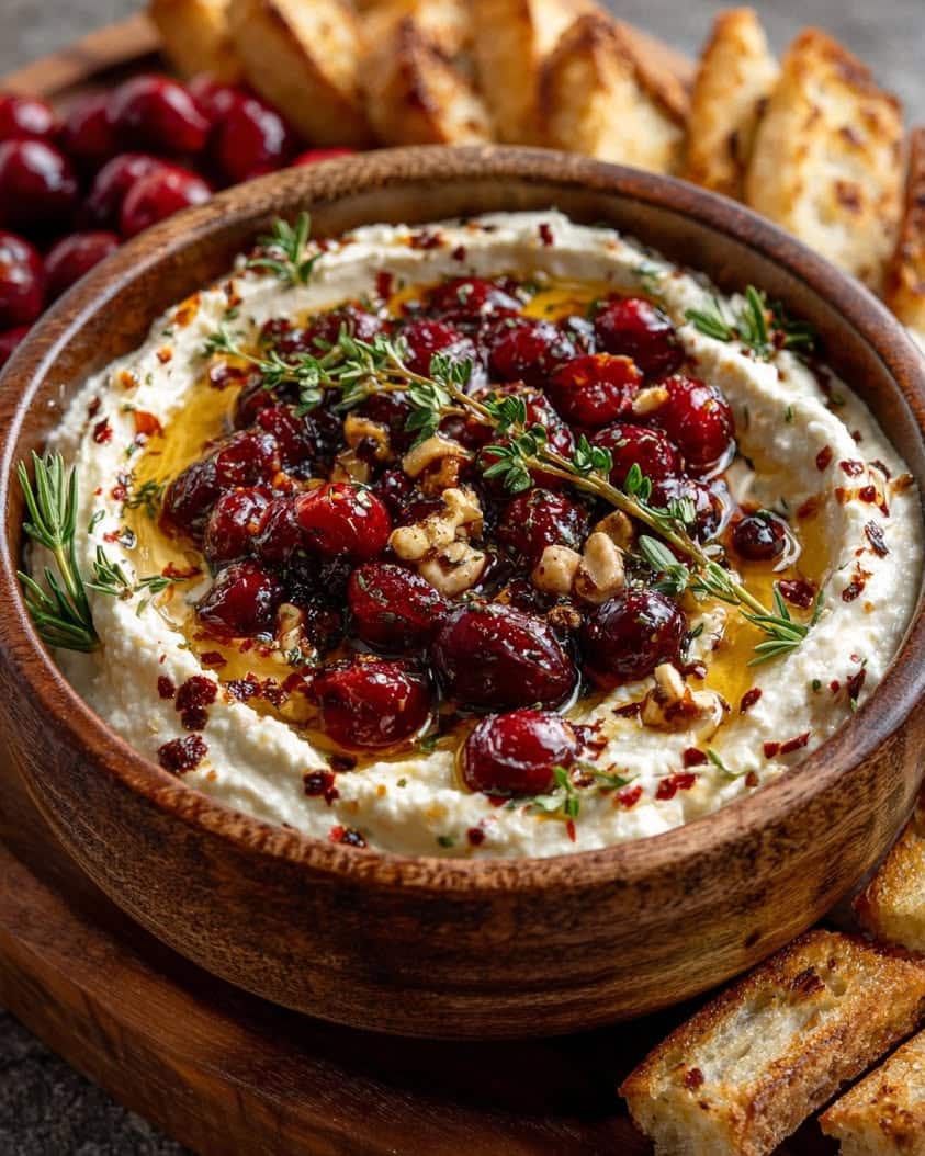 cranberry whipped feta dip