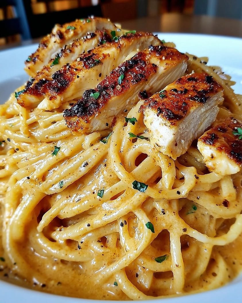 creamy cajun chicken linguine