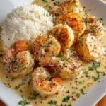 creamy garlic butter shrimp rice