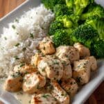 creamy garlic herb chicken bites