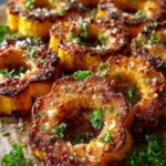 crispy baked delicata squash rings