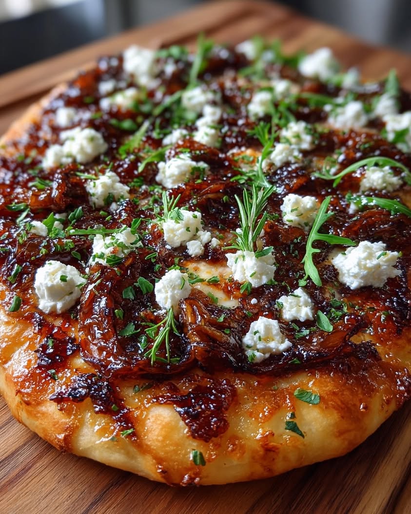 crispy fig jam pizza