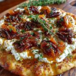 crispy flatbread mascarpone apricots honey