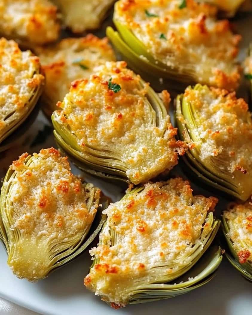 crispy parmesan artichoke hearts
