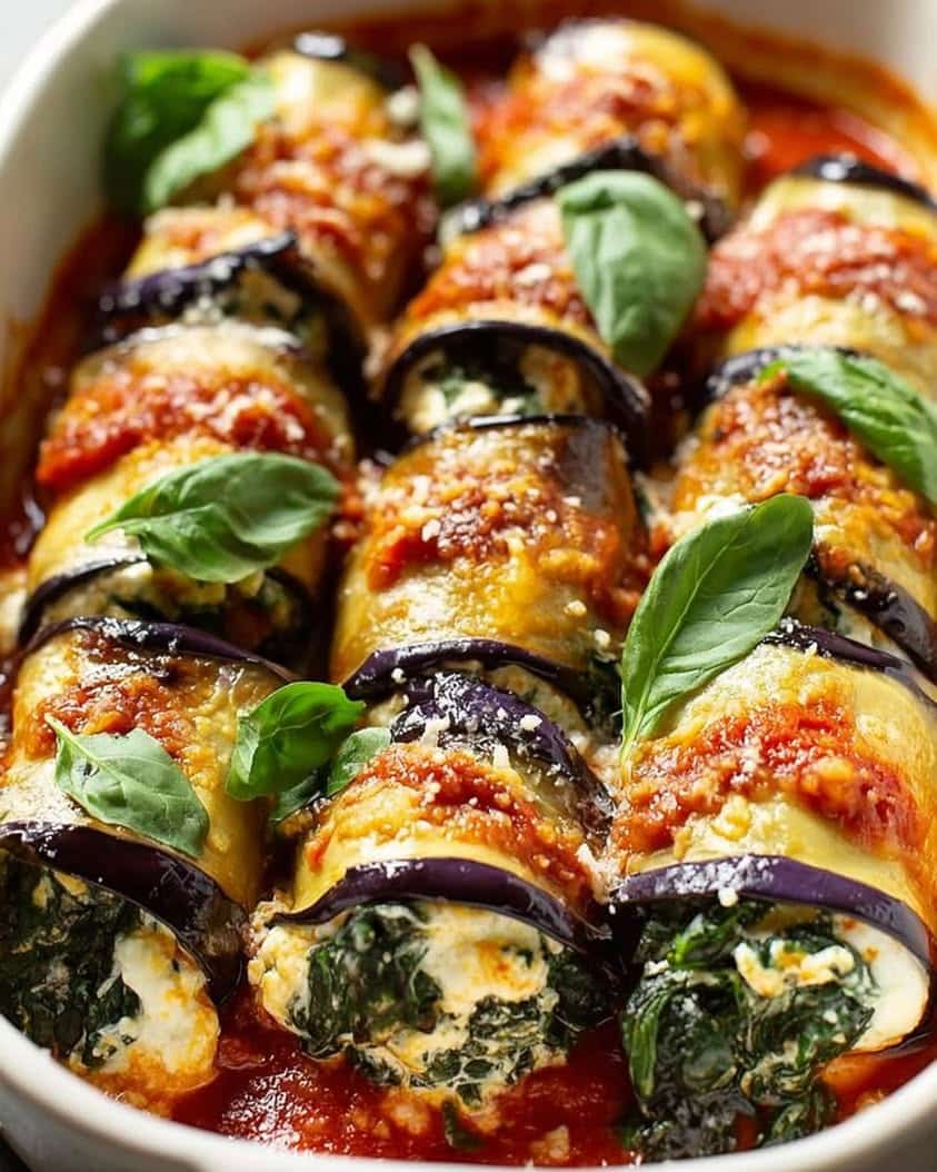 eggplant roll ups creamy ricotta 1