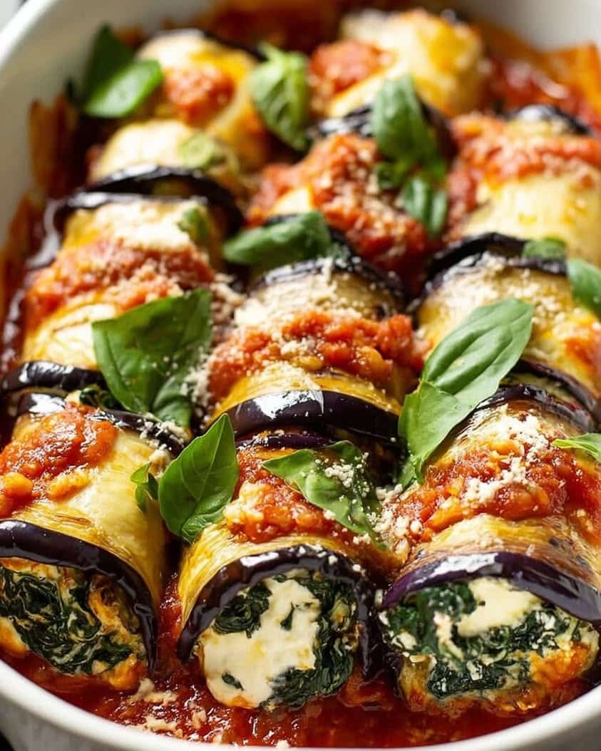 eggplant roll ups creamy ricotta