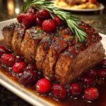 elegant cranberry balsamic roast beef