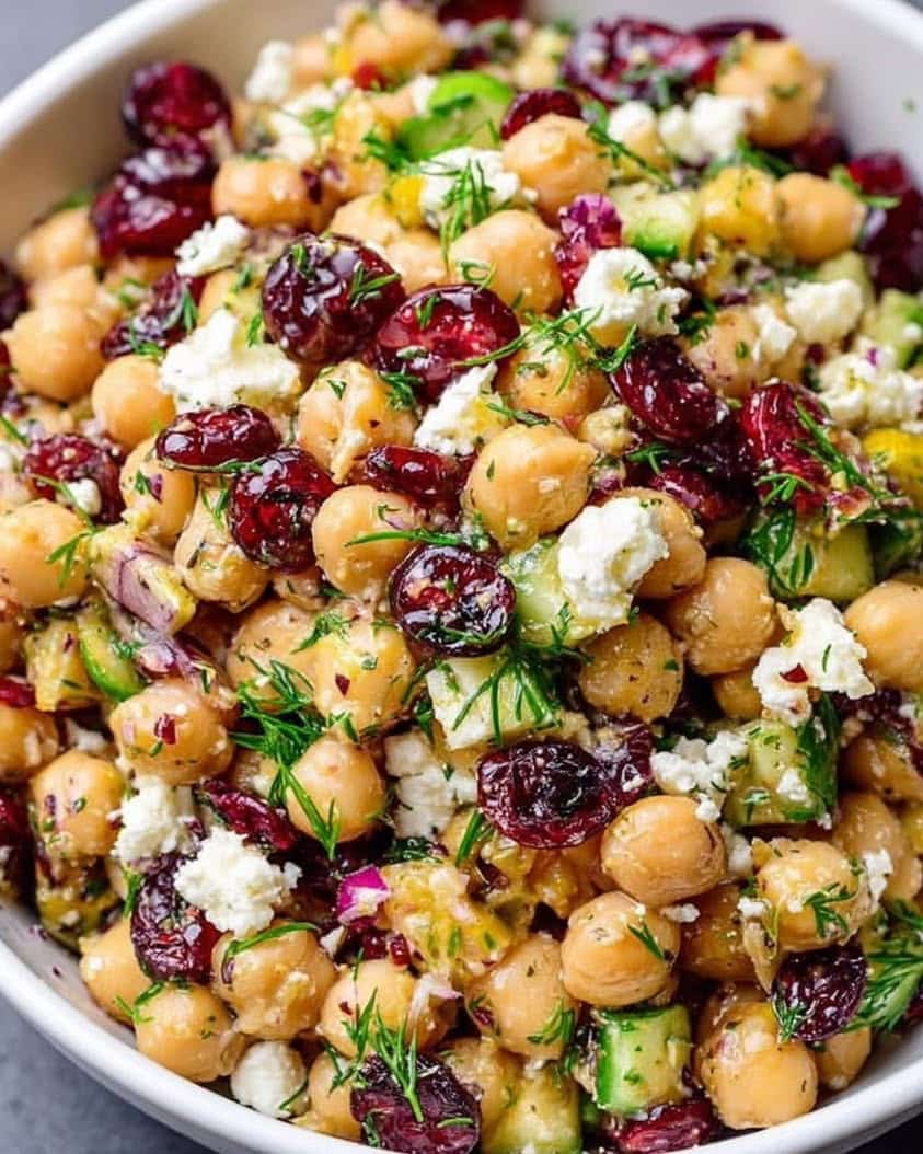 feta cranberry chickpea salad 2