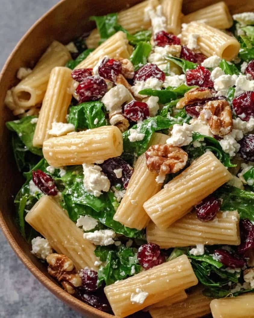 feta cranberry rigatoni salad