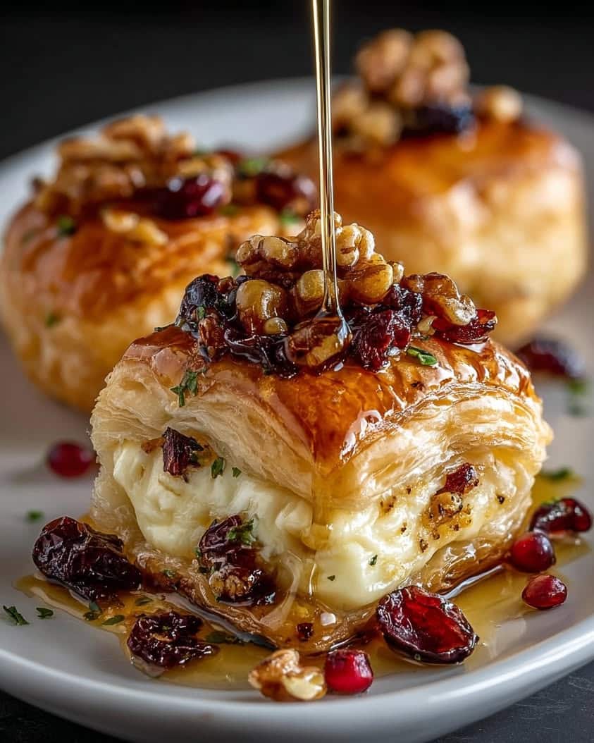 flaky puff pastry brie cranberries