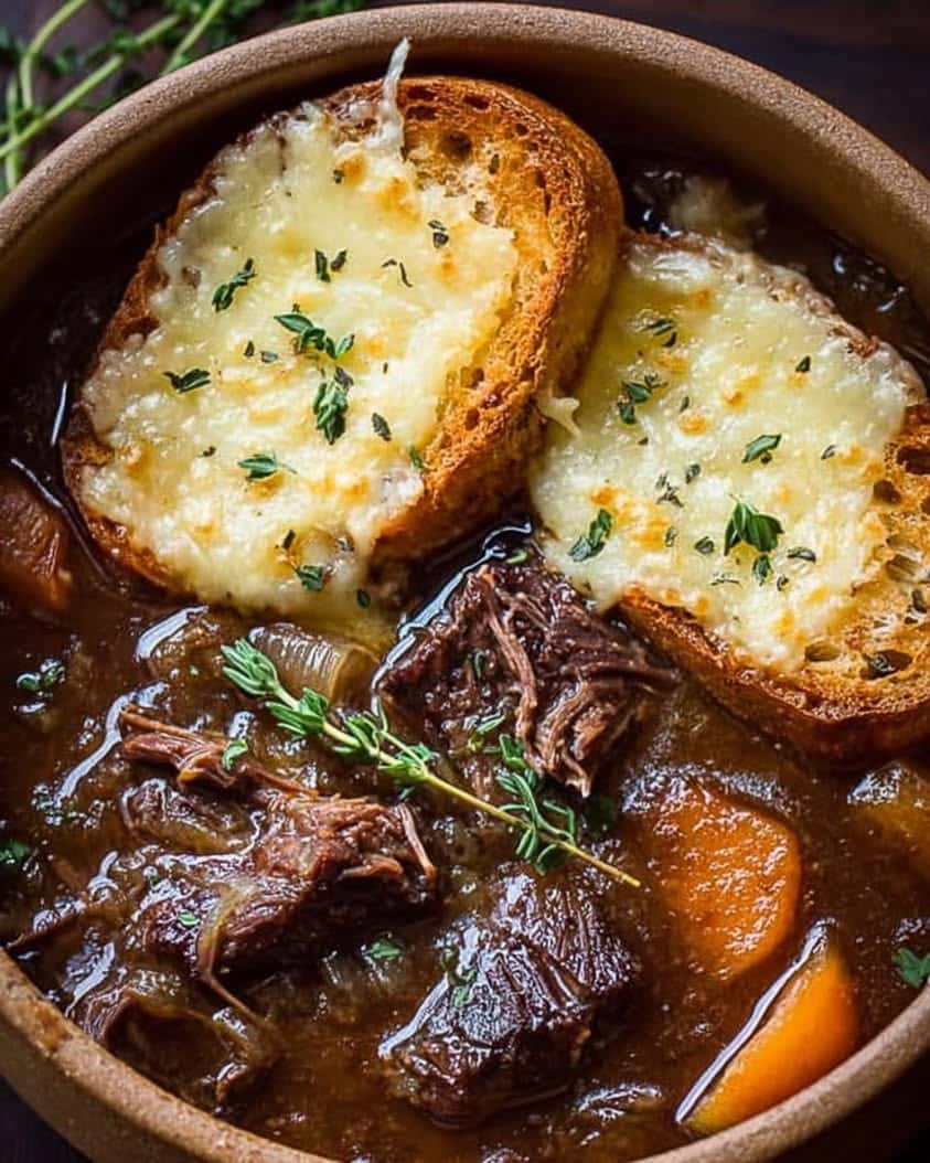french onion short rib soup