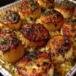 garlic butter baked scallops