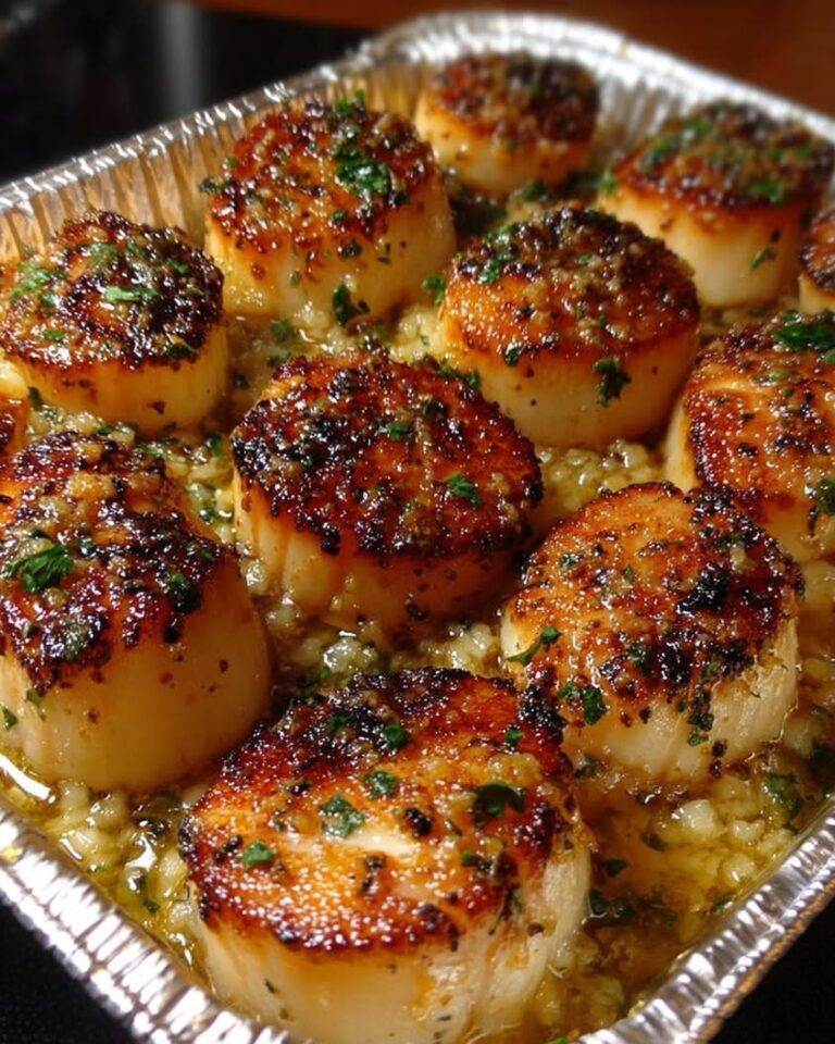 garlic butter baked scallops