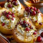 golden christmas pears whipped feta