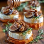 golden sweet potato rounds brie fig
