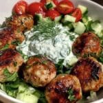 greek chicken meatballs tzatziki