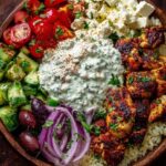 greek chicken souvlaki bowls