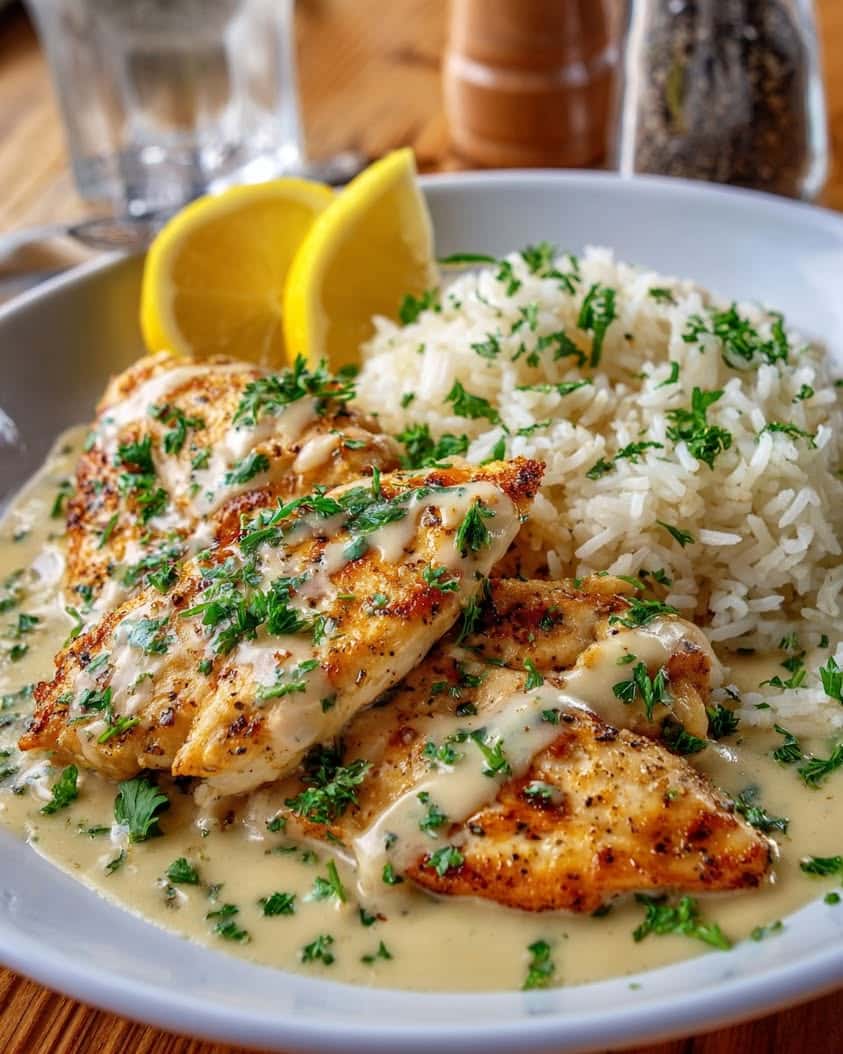 grilled chicken creamy garlic sauce
