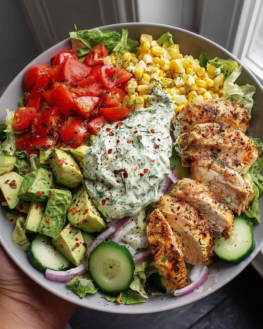 grilled chicken power salad