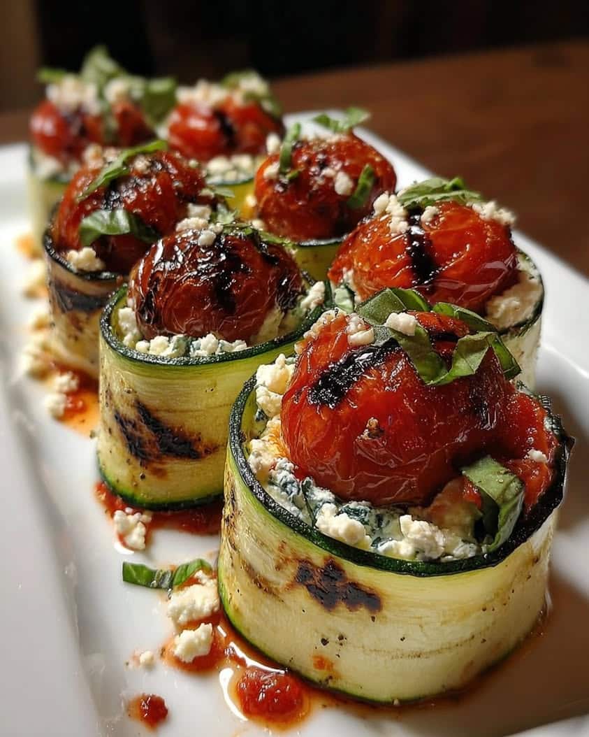 grilled zucchini rollups lemon basil ricotta 1
