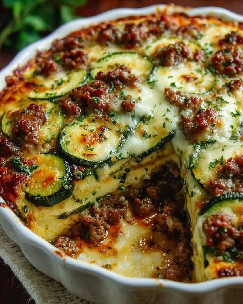 ground beef zucchini bake