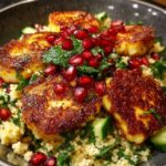 halloumi pomegranate couscous salad 1
