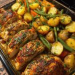 herb roasted chicken potatoes veggies