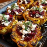 honey glazed acorn squash feta cranberry