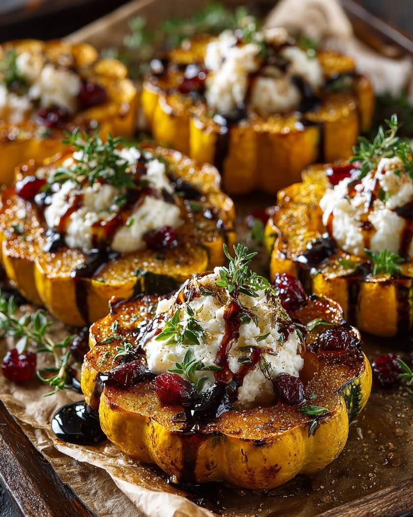 honey glazed acorn squash goat cheese 2