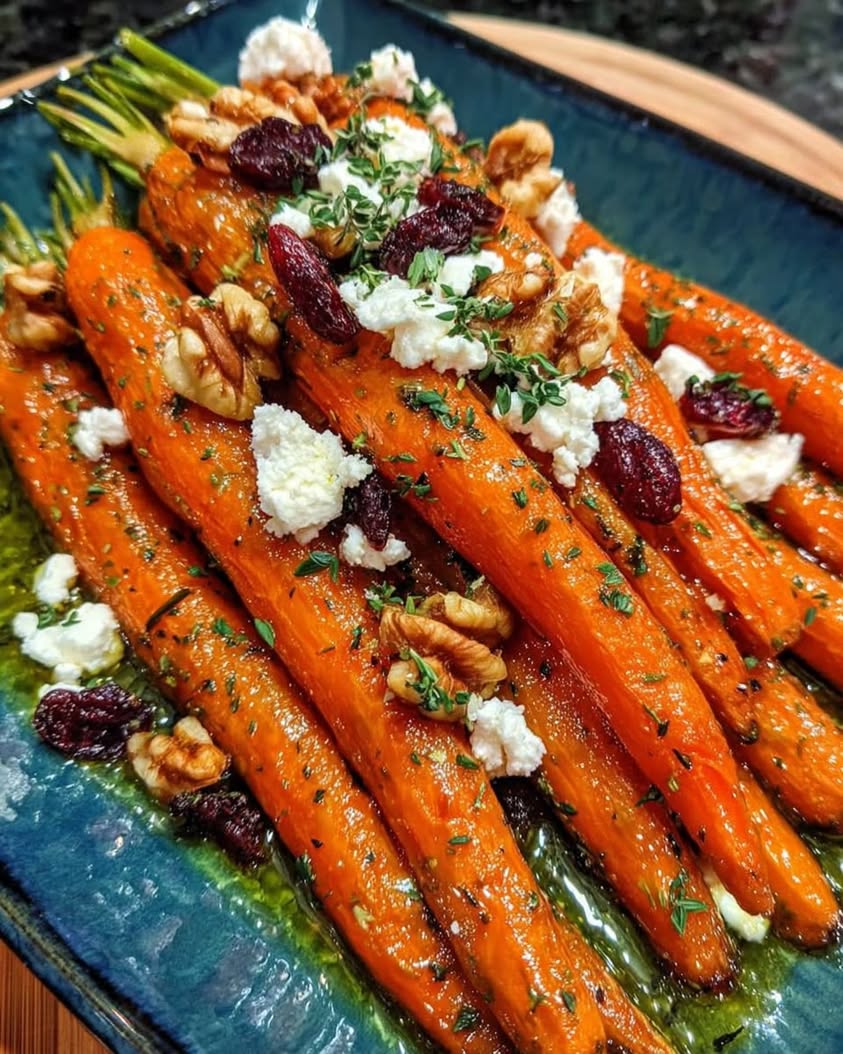 honey roasted carrots feta cranberries