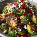 hot honey brussels sprouts pomegranate