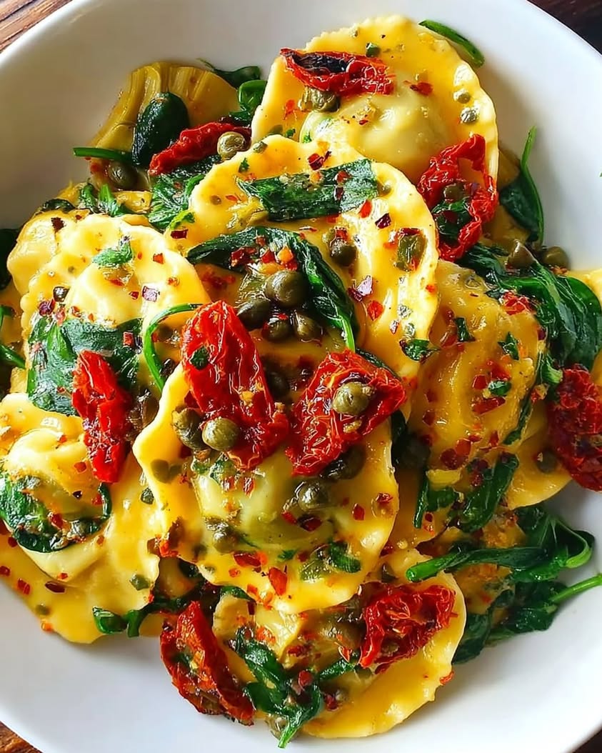 italian ravioli spinach artichokes