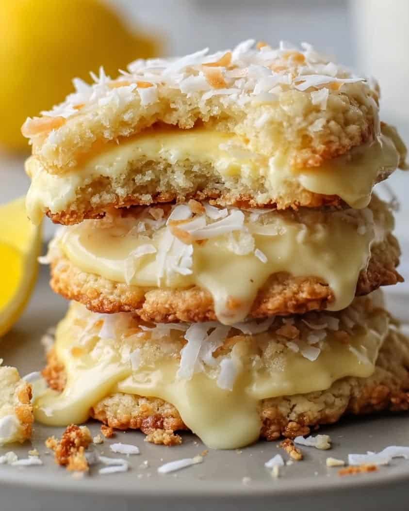 lemon coconut cheesecake cookies