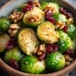 maple balsamic brussels sprouts walnuts cranberries