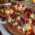 maple pecan brie stuffed sweet potatoes 1