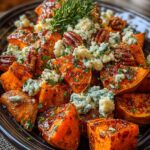 maple roasted sweet potatoes blue cheese