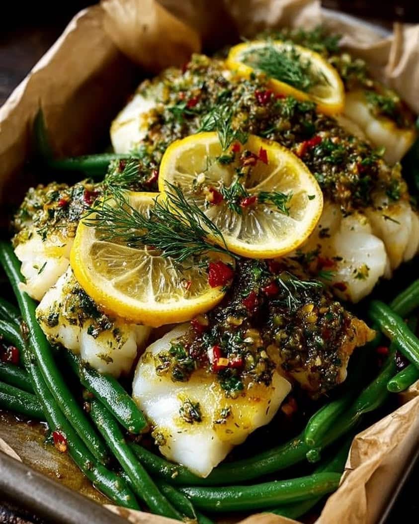 mediterranean cod lemon herb sauce