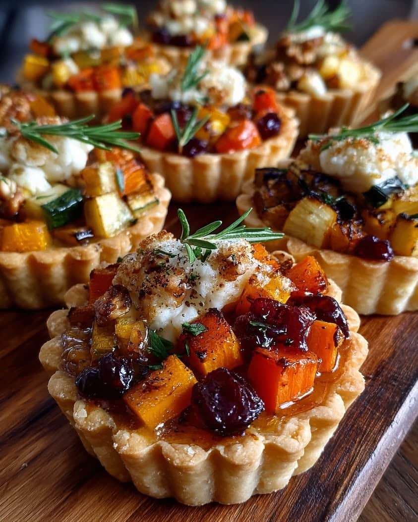 mini harvest tarts brie cranberry