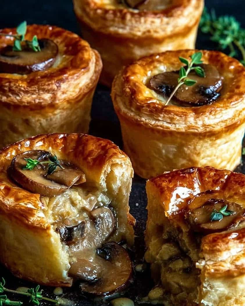 mini mushroom gruyere pot pies 1