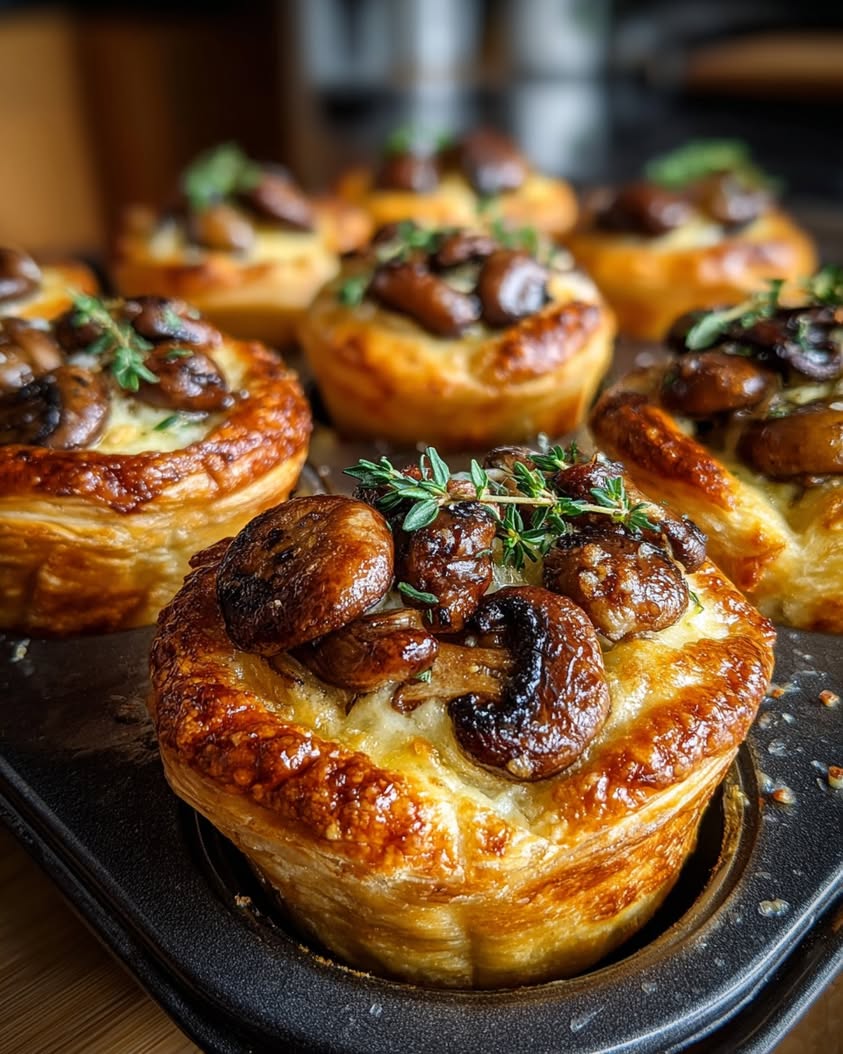 mini mushroom gruyere pot pies 2