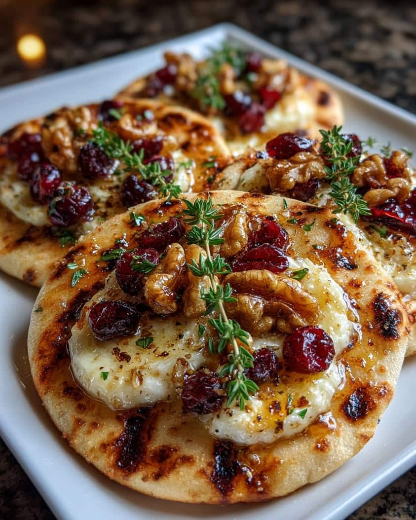 mini pizza brie cranberries walnuts 1