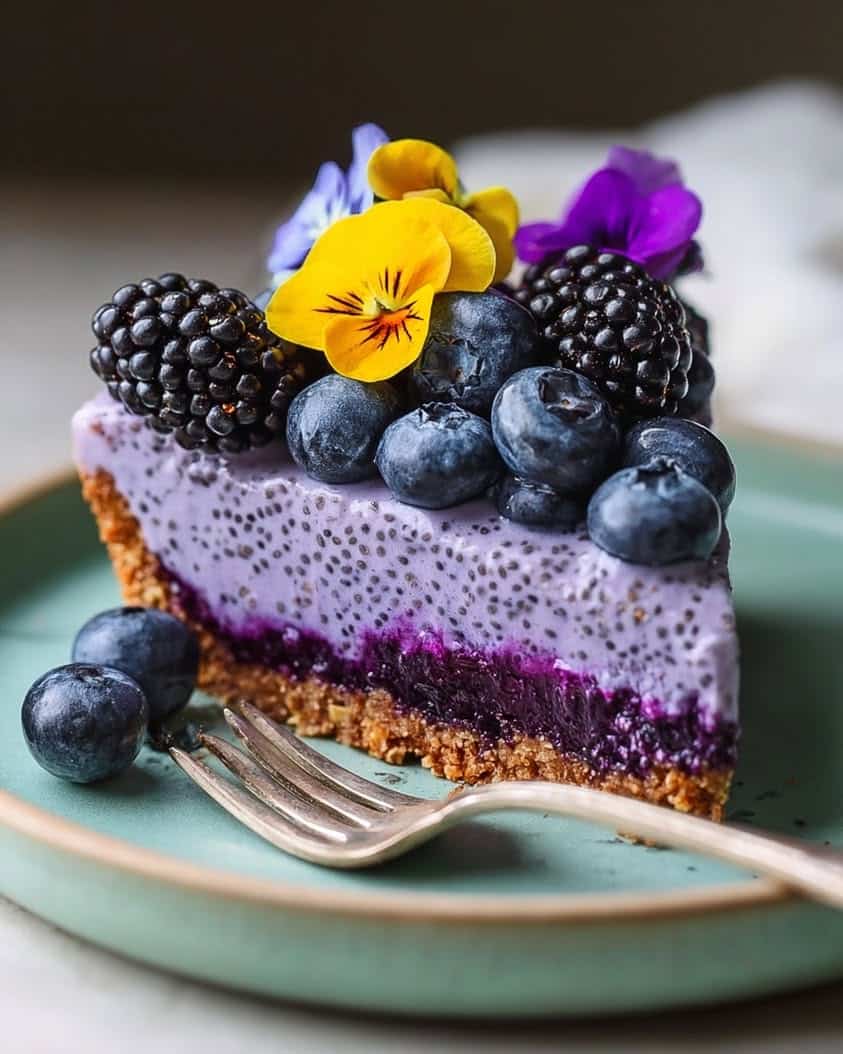 no bake blueberry chia pie