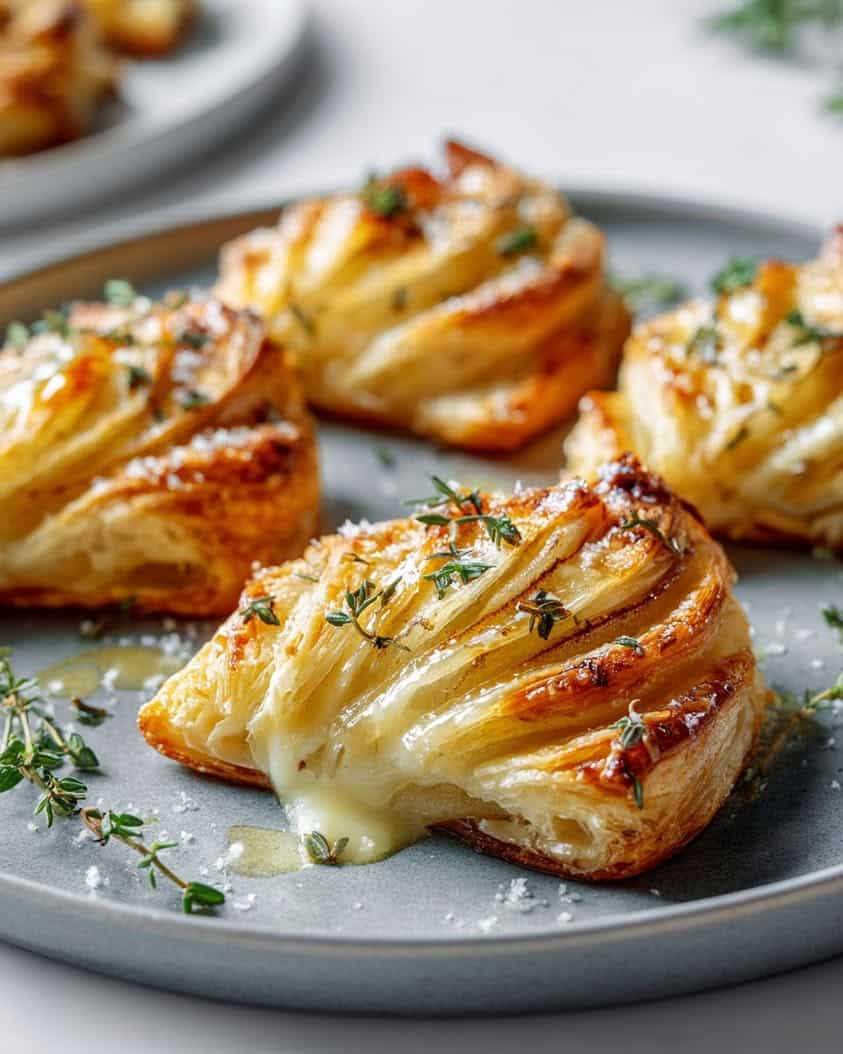 pear camembert puff pastry twists