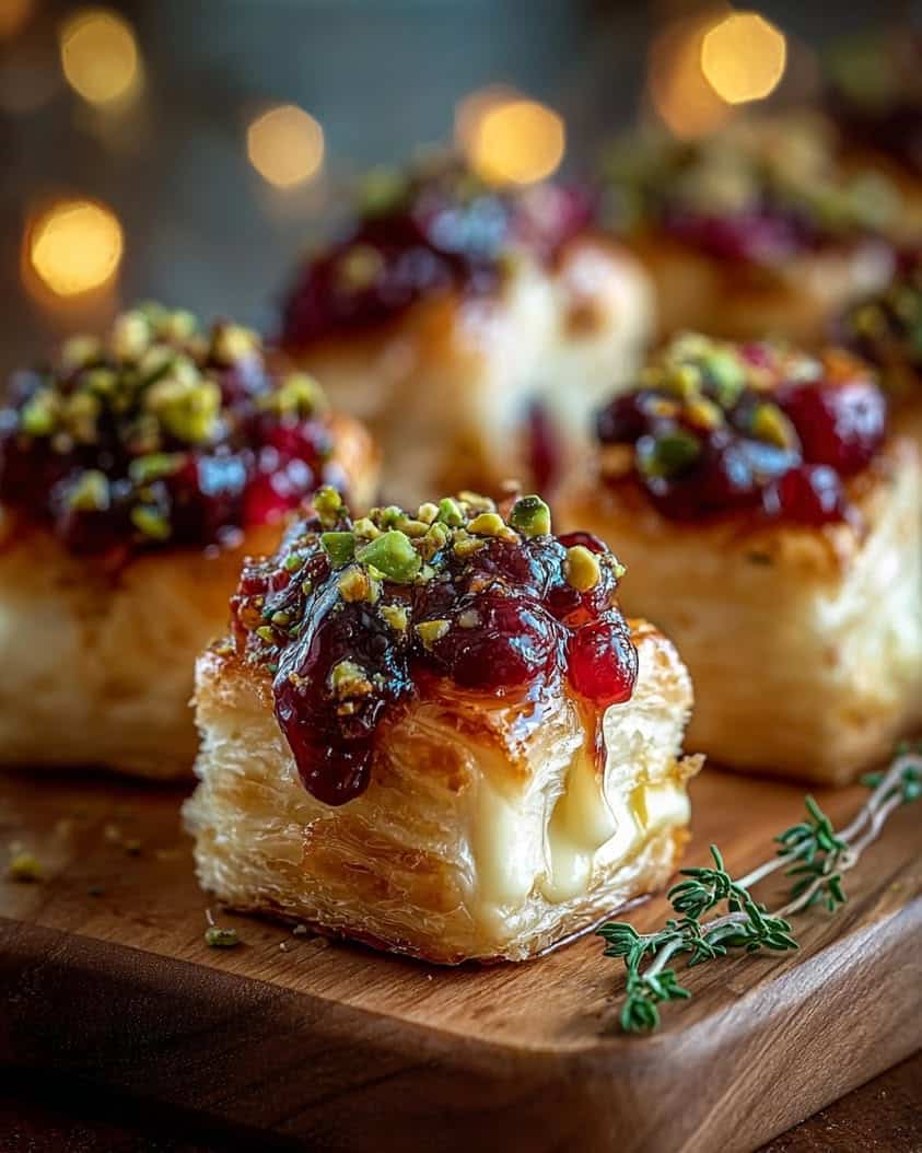 pistachio crusted brie bites 1