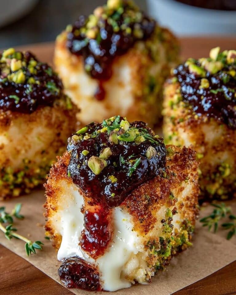pistachio crusted brie bites