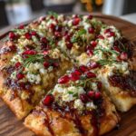 pomegranate pistachio holiday flatbread